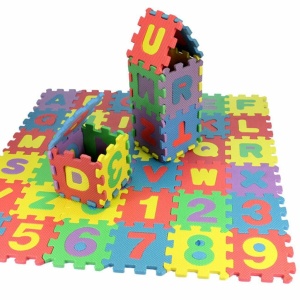 36-teiliges Schaumpuzzle für Kinder mit bunten Zahlen