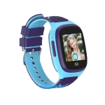 Verbundene Uhr für Kinder in Blau mit dem Foto eines Mädchens auf dem Display