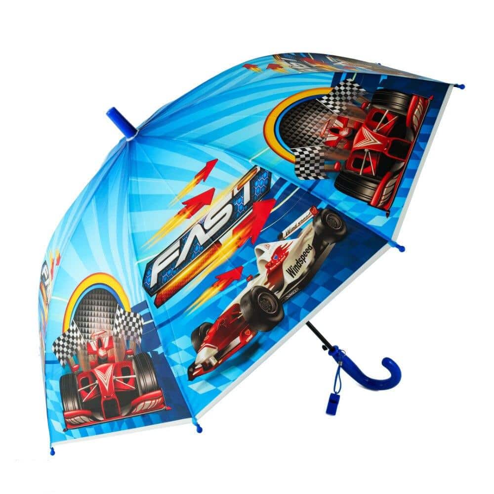 Regenschirm für Jungen mit Rennwagen-Motiv - Das Kind World