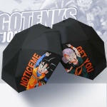 Kinderregenschirm mit San Goku-Motiv in schwarz