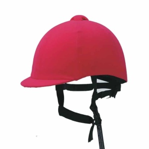 Sicherheitshelm in Form einer rosafarbenen Kappe auf weißem Hintergrund