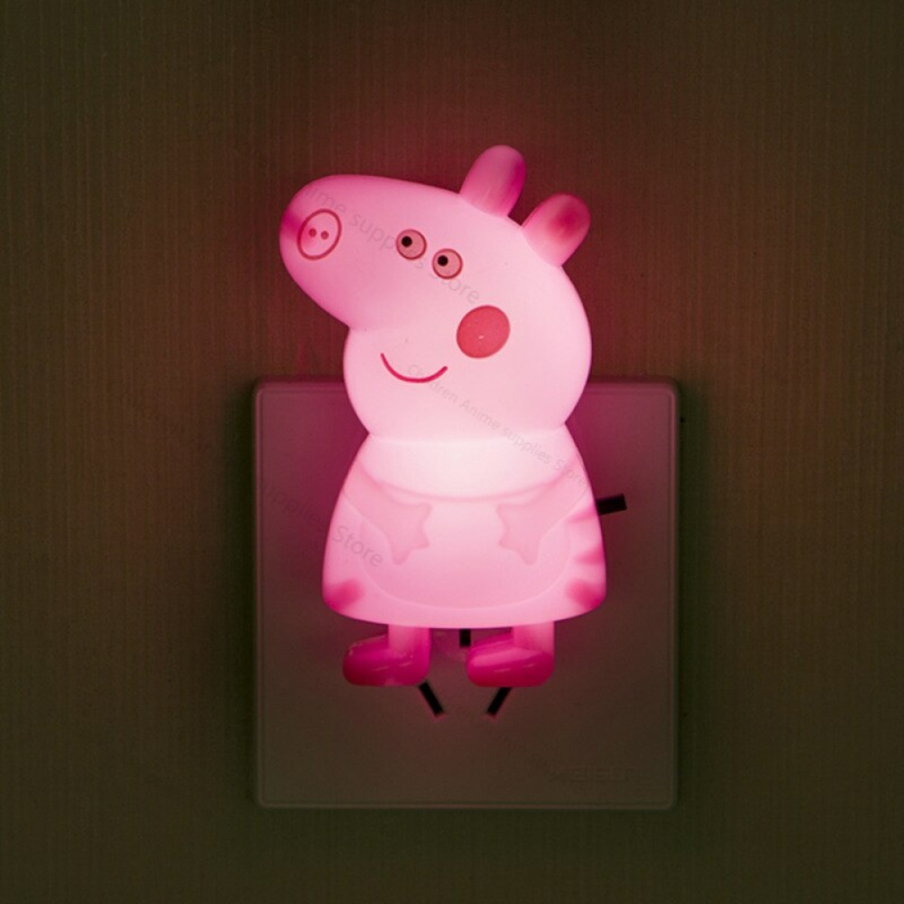 Peppa Pig Nachtlicht für Kinder in rosa mit einer Steckdose