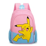 Pikachu Kinderrucksack in rosa und blau mit gelbem Pikachu