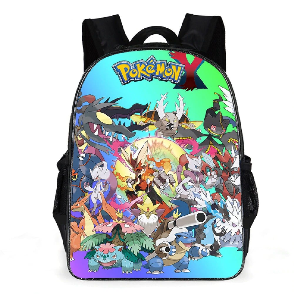 Pokémon X Universum Rucksack mit Charaktermotiven auf der Vorderseite