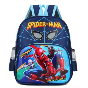 Rucksack Spiderman web slinger in blau mit Spider-Man-Aufdruck in gelb und rot