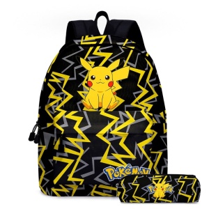 Pokémon Go Kinder-Rucksack in Schwarz mit Pikachu-Tasche in Gelb