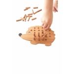 Steckbarer Igel aus Holz für Kinder mit Kleinteilen