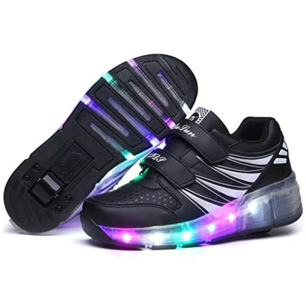 Beleuchtete Rollerblades für Kinder in schwarz mit farbigen Leds