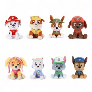 Pat'Patrouille Plüschtiere das gesamte Rettungsteam mit bunten Uniformen.