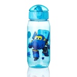 Motiv-Kindertrinkflasche Super wings in blau und transparent mit Motiv