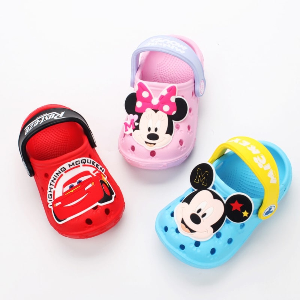Disney-Sommerschuhe mit Löchern für Babys mit Flash Mcqueen, Mickey und Minnie