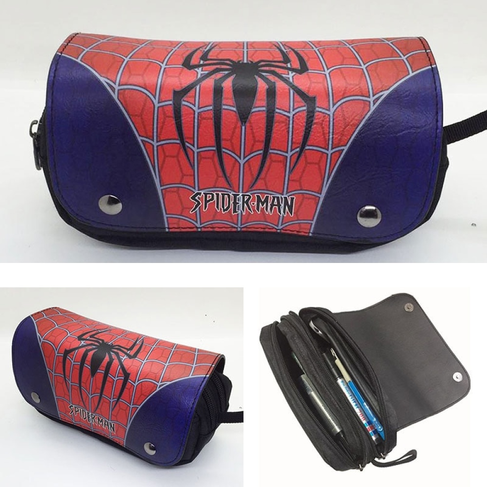 SpiderMan Etui mit zwei Fächern SpiderMan Federmäppchen mit zwei Fächern und Spinnenmotiv