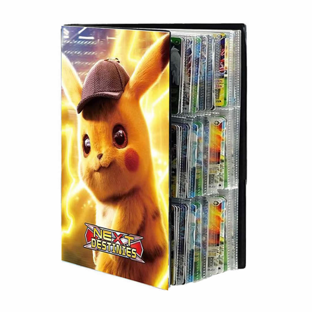 Albumhalter Kartenspiel Pokémon Pikachu mit Mütze in braun
