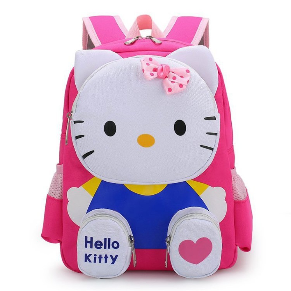 Hello Kitty Schultasche für Mädchen in rosa mit hello kitty auf der Vorderseite in weiß und blau
