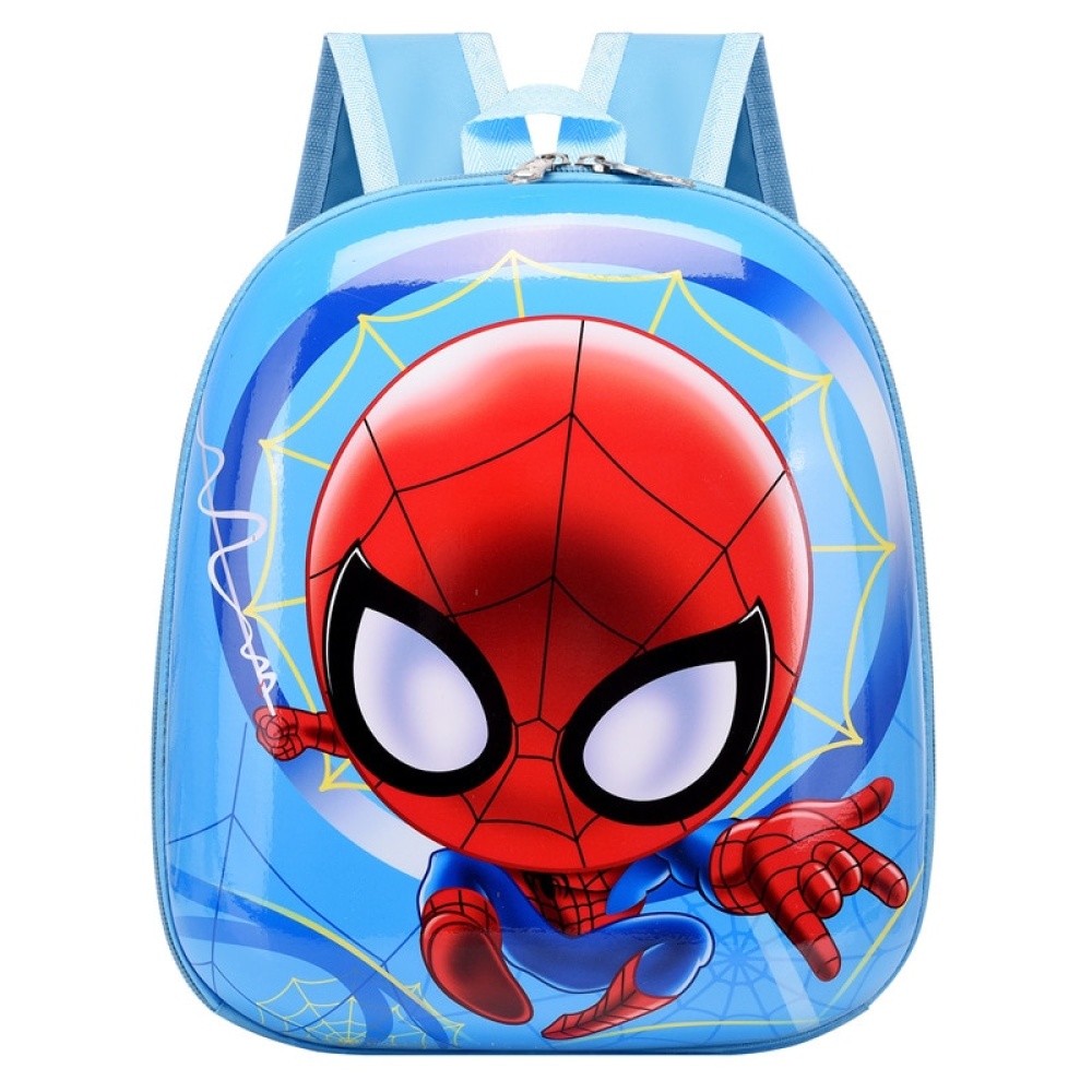 Niedlicher Spiderman-Rucksack für Kinder in Blau mit rotem Motiv mit großen Augen