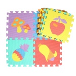 Mehrfarbiger Puzzleteppich mit Obstmotiven aus Schaumstoff für Kinder