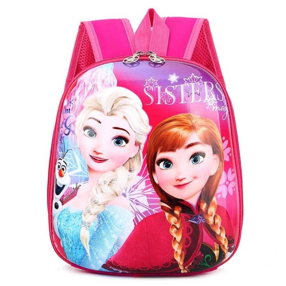 Rucksack Schneekönigin Elsa und Anna rosa mit Motiv auf der Vorderseite