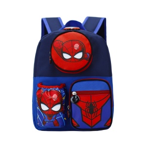 Spiderman 3D Schulrucksack für Kinder in Blau und Rot mit Aufbewahrungsmöglichkeiten