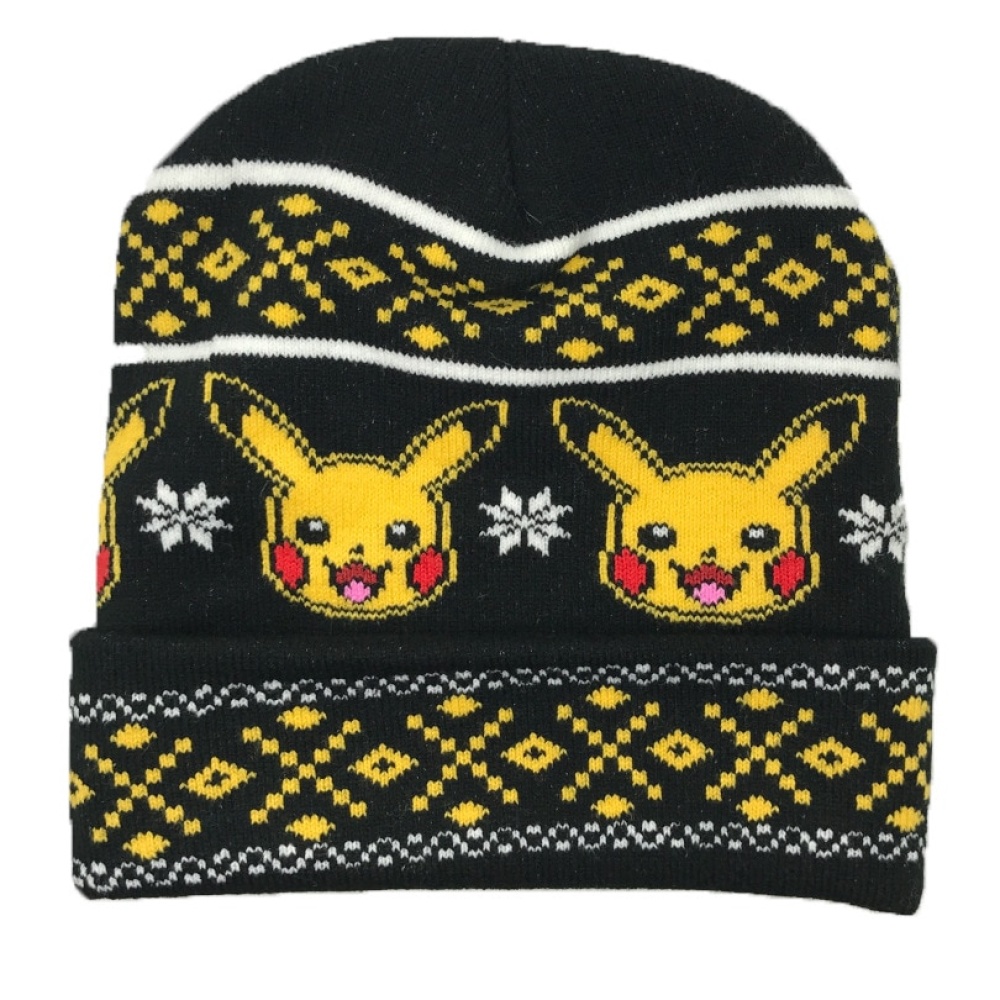 Süße Pikachu Pokémon Mütze für Kinder mit Weihnachtsmotiven