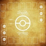 Goldener Pokemon Kartenspielteppich