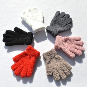 Handschuhe aus dickem Korallenfleece für Kinder, niedlich bunt