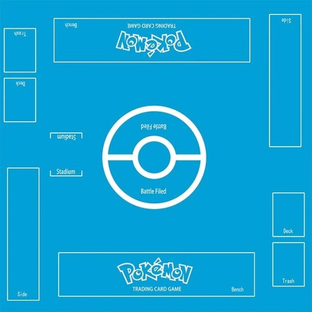 Pokemon Kartenspielteppich blau