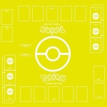 Pokemon Kartenspielteppich gelb