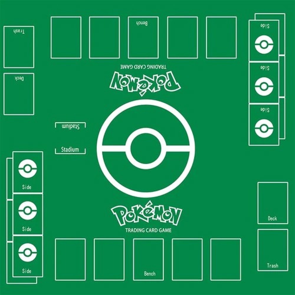 Pokemon Kartenspielteppich grün