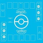 Pokemon Kartenspielteppich hellblau
