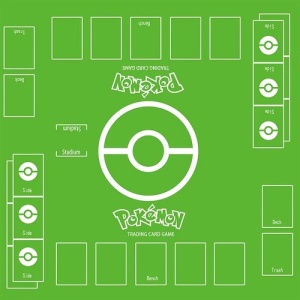 Pokemon Kartenspielteppich Hellgrün
