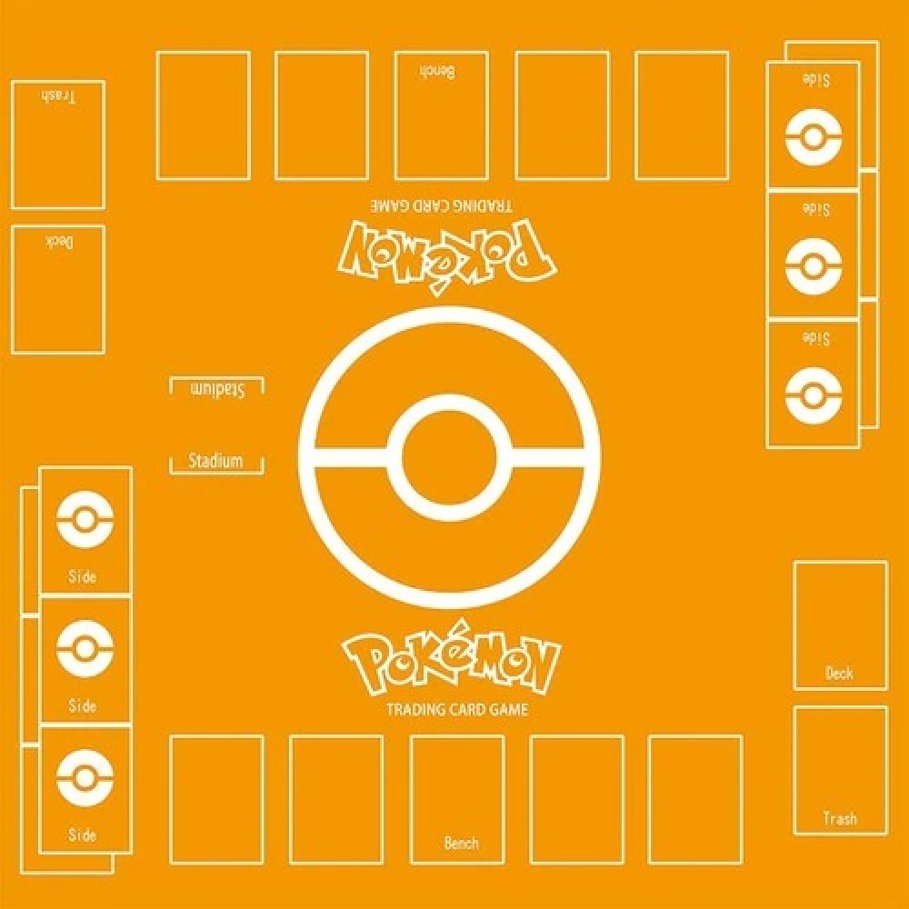Pokemon Kartenspielteppich orange