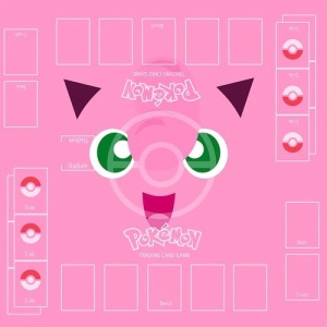 Pokemon Kartenspielteppich rosa