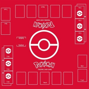 Pokemon Kartenspielteppich rot