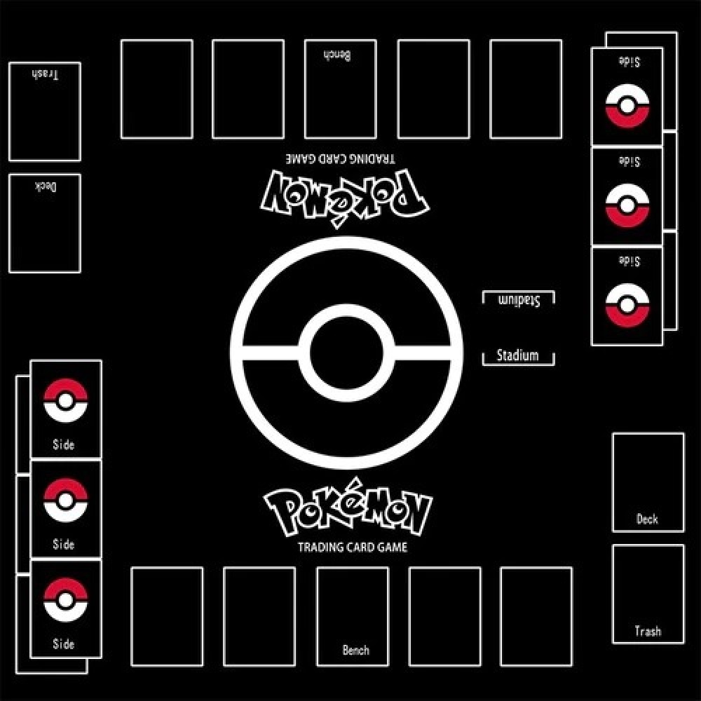Pokemon Kartenspielteppich schwarz