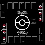 Pokemon Kartenspielteppich schwarz