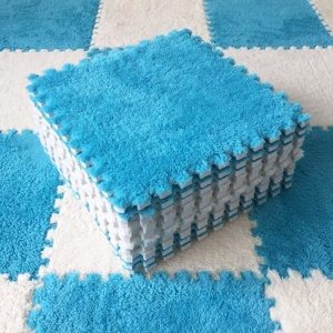 Puzzlematte aus Schaumstoff uni blau