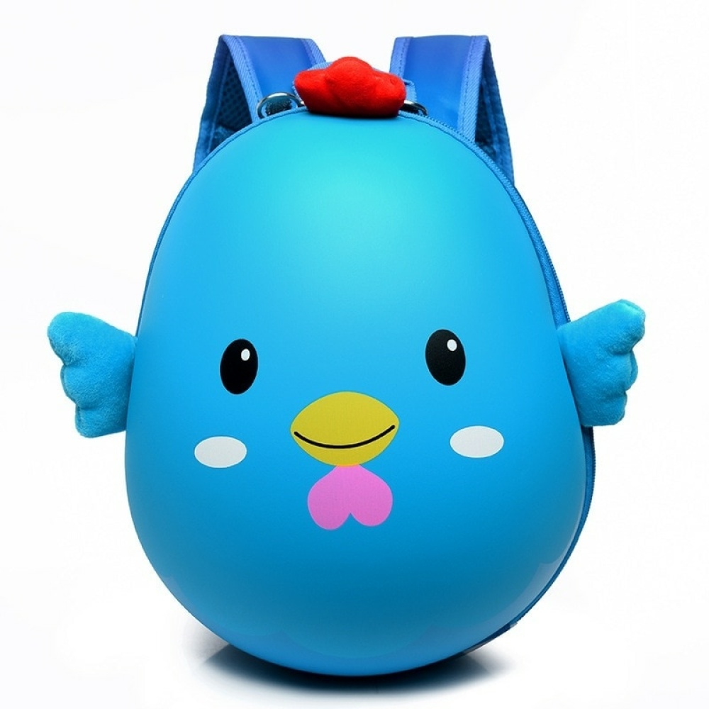 Kinderrucksack in Form eines blauen Kükens mit gelbem Schnabel