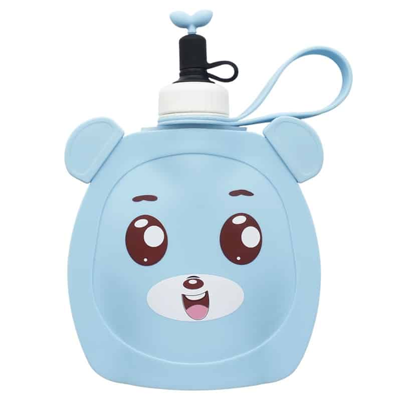 Kawaii Faltbare Trinkflasche 880ml - BPA-frei, Leicht, Für Kinder & Outdoor