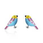 Ohrringe für Mädchen mit kleinem blauen Vogel
