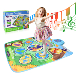 Elektronischer Tanzteppich mit musikalischer Beleuchtung für Kinder mit weißem Hintergrund