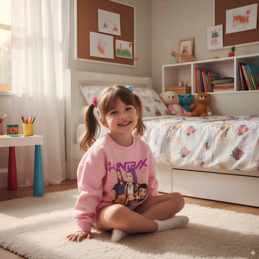 Kinder-Sweatshirt K-pop Demon Hunters Zoey Mira und Rumi – Bild 3