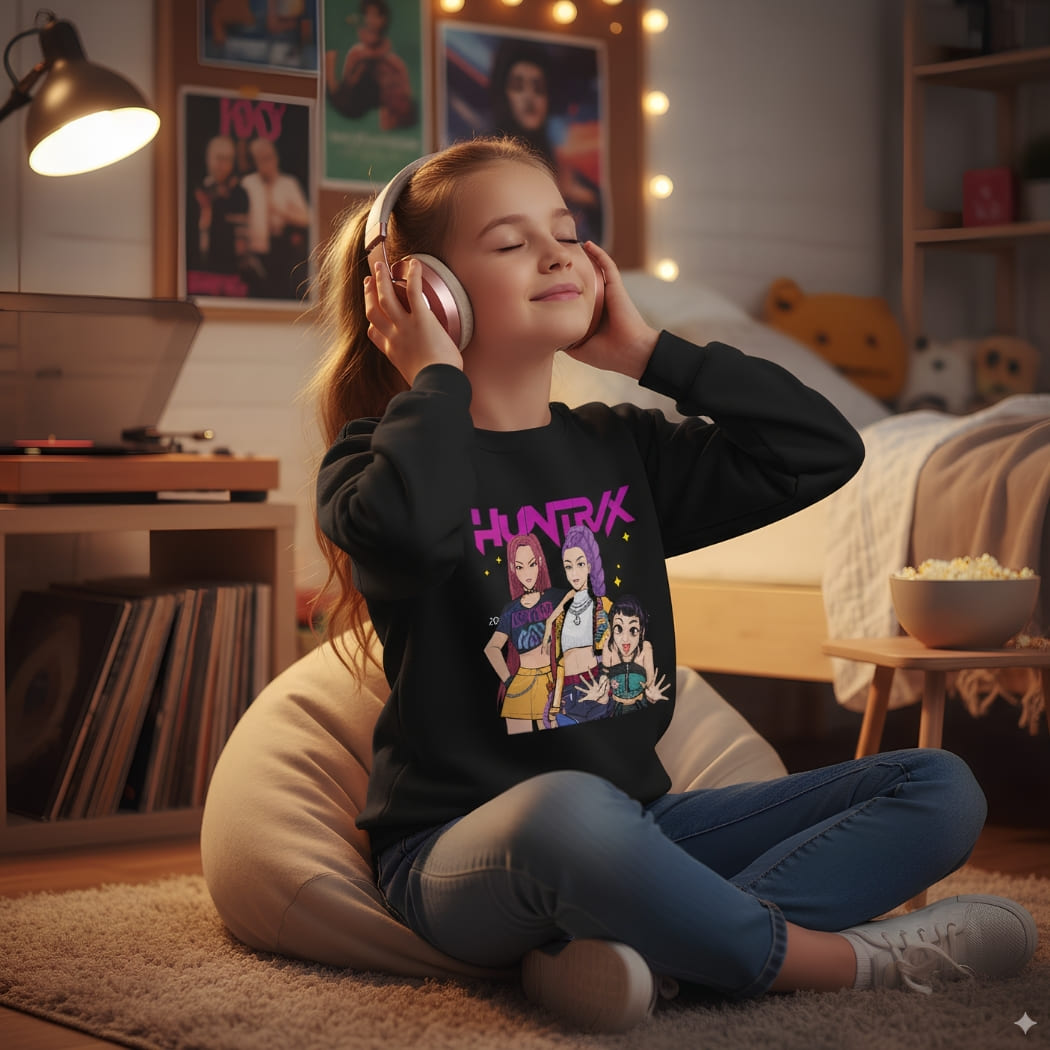 Kinder-Sweatshirt K-pop Demon Hunters Zoey Mira und Rumi – Bild 4