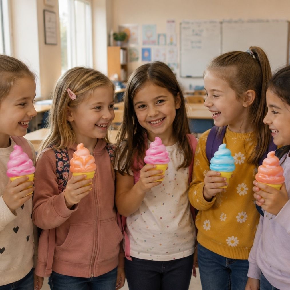 Squishy Needoh Eistüte, sensorisches Anti-Stress-Spielzeug zum Pressen für Kinder – Bild 3