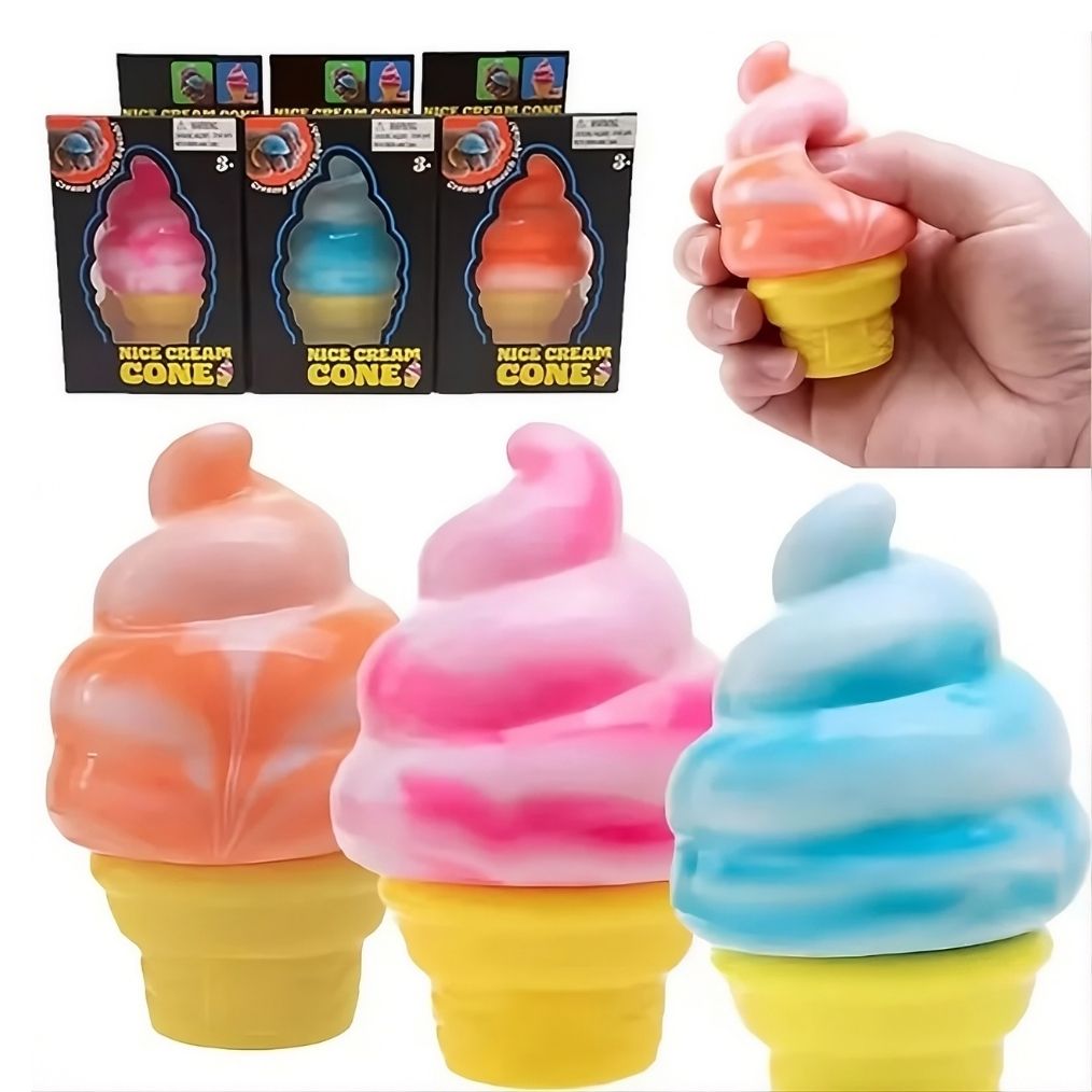 Squishy Needoh Eistüte, sensorisches Anti-Stress-Spielzeug zum Pressen für Kinder – Bild 6
