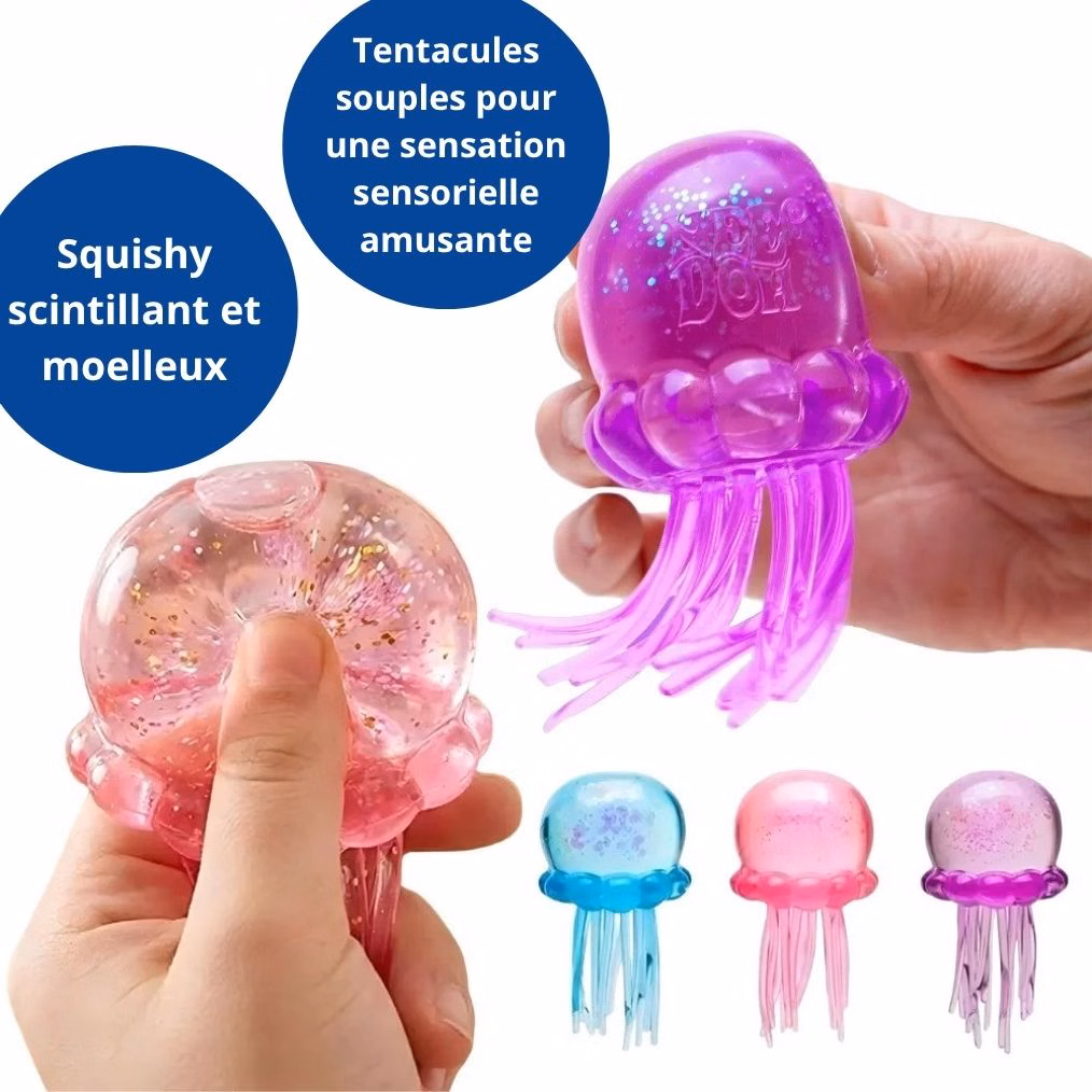 Squishy Needoh Qualle, sensorisches Anti-Stress-Spielzeug zum Pressen für Kinder – Bild 3