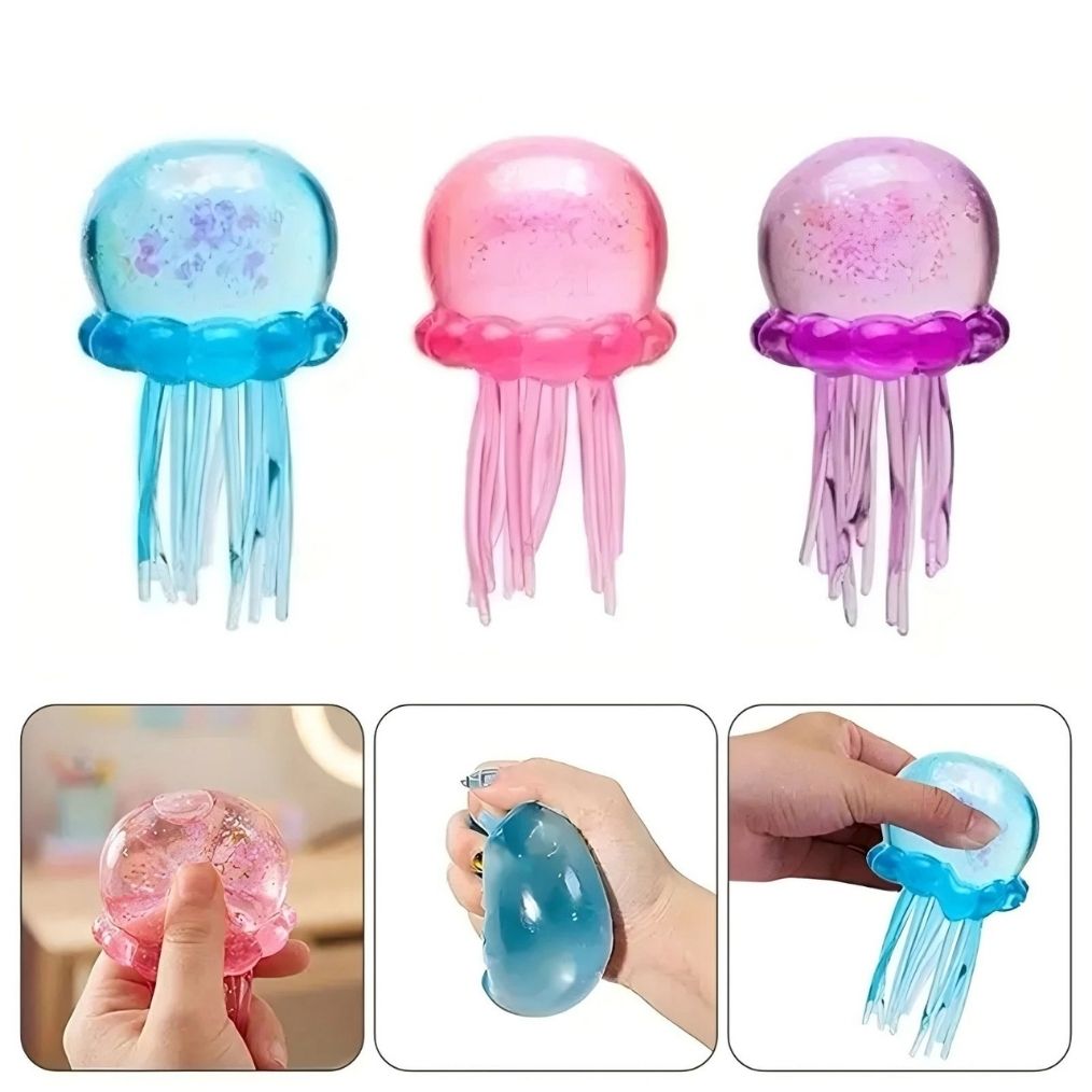 Squishy Needoh Qualle, sensorisches Anti-Stress-Spielzeug zum Pressen für Kinder – Bild 4