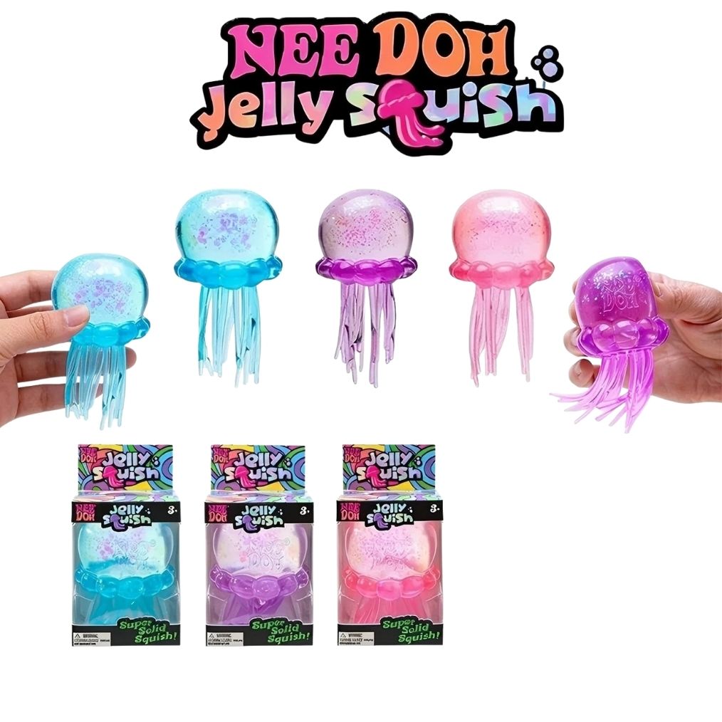 Squishy Needoh Qualle, sensorisches Anti-Stress-Spielzeug zum Pressen für Kinder – Bild 7
